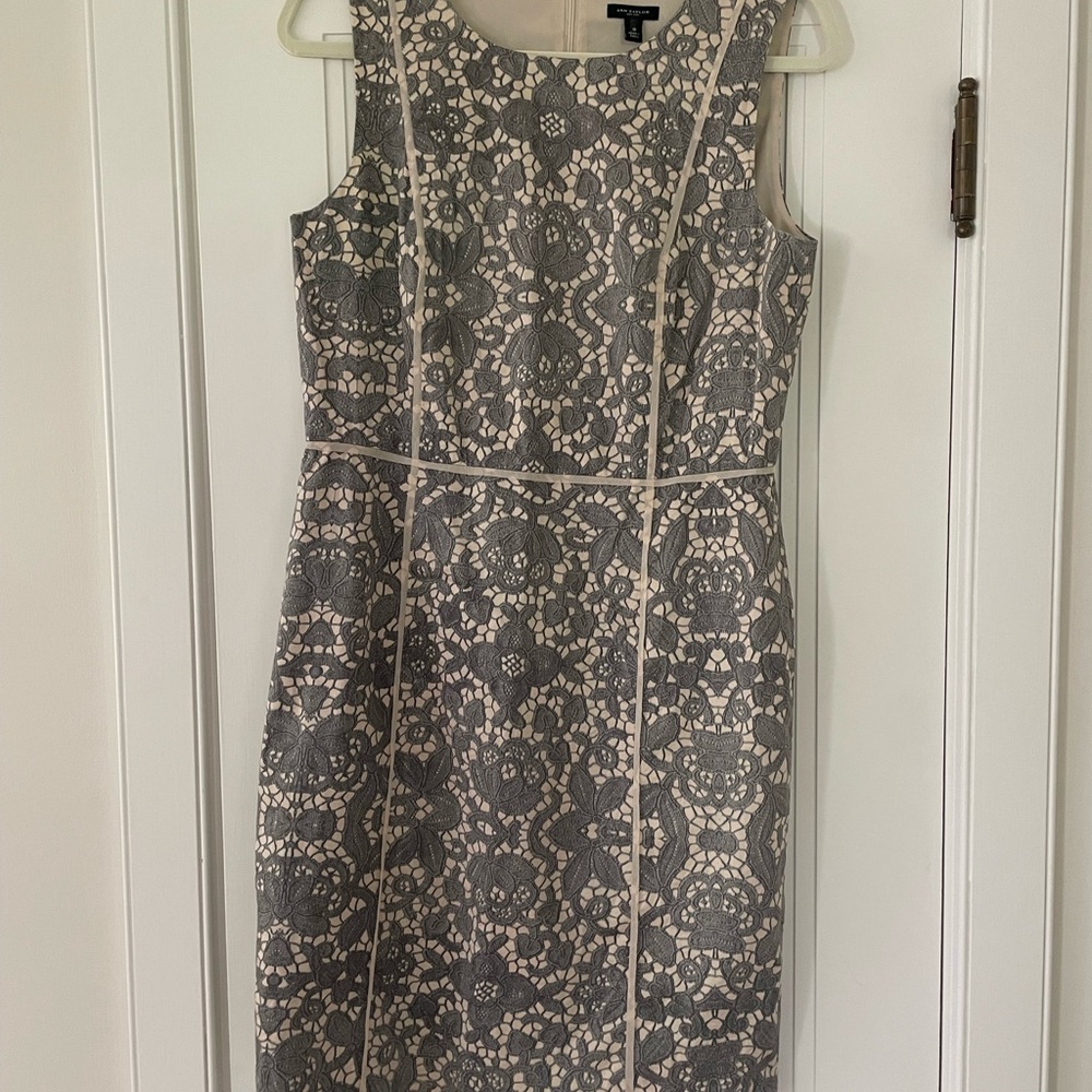 Elegant Gray Lace Dress